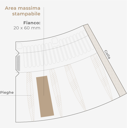 area-stampabile lato capsula spumante